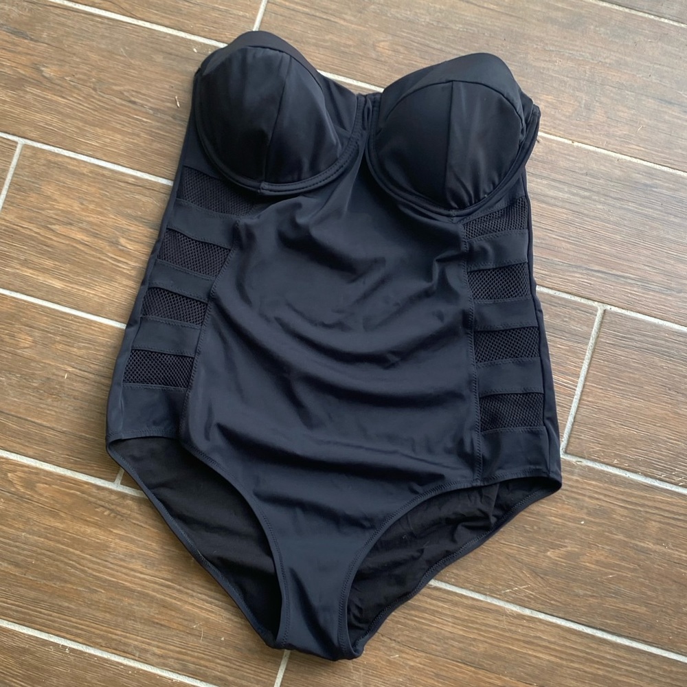ASOS SWIM Fishnet Insert Swimsuit—Size 18 - Picture 12 of 14